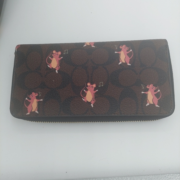 Coach Dancing party mice city tote matching wallet nwt and wallet dusty - Picture 9 of 11